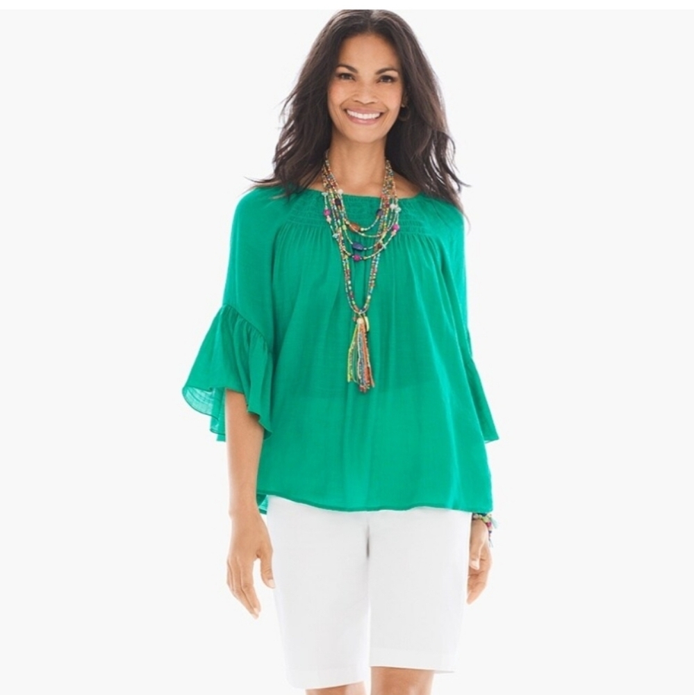 Chico's Green Blouse